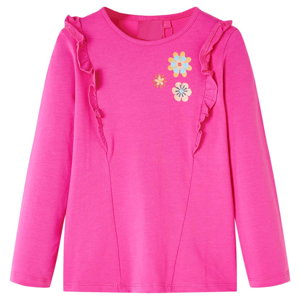 Kids' T-shirt with Long Sleeves Dark Pink 104