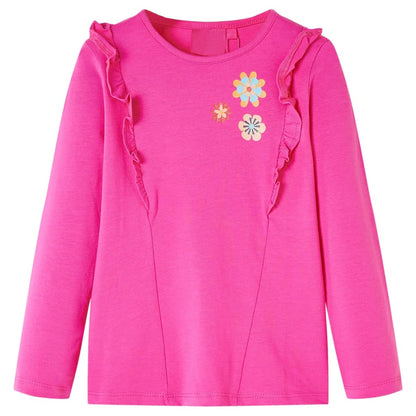 Kids' T-shirt with Long Sleeves Dark Pink 116