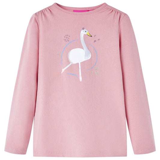 Kids' T-shirt with Long Sleeves Light Pink 92