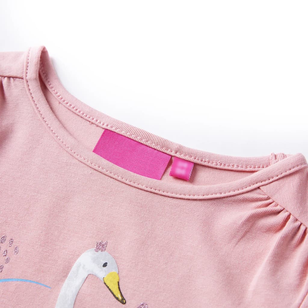 Kids' T-shirt with Long Sleeves Light Pink 92