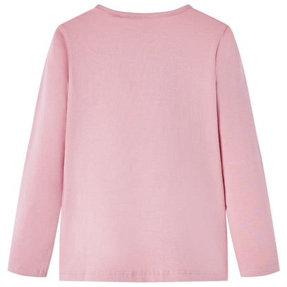 Kids' T-shirt with Long Sleeves Light Pink 128