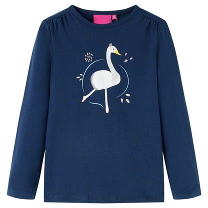 Kids' T-shirt with Long Sleeves Navy Blue 104