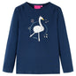 Kids' T-shirt with Long Sleeves Navy Blue 128