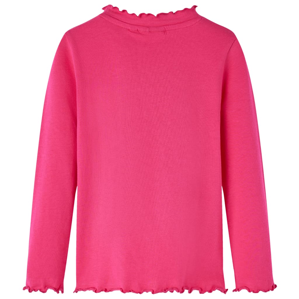 Kids' T-shirt with Long Sleeves Bright Pink 92