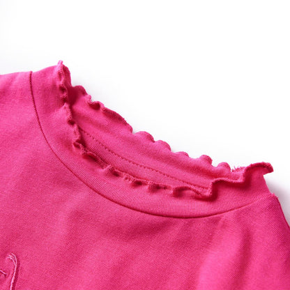 Kids' T-shirt with Long Sleeves Bright Pink 92