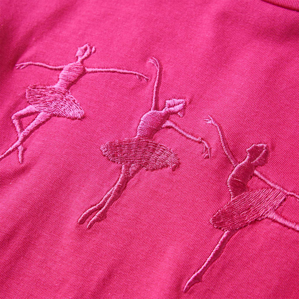 Kids' T-shirt with Long Sleeves Bright Pink 116