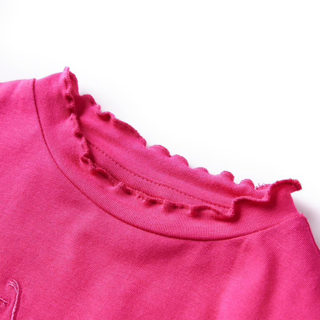 Kids' T-shirt with Long Sleeves Bright Pink 128