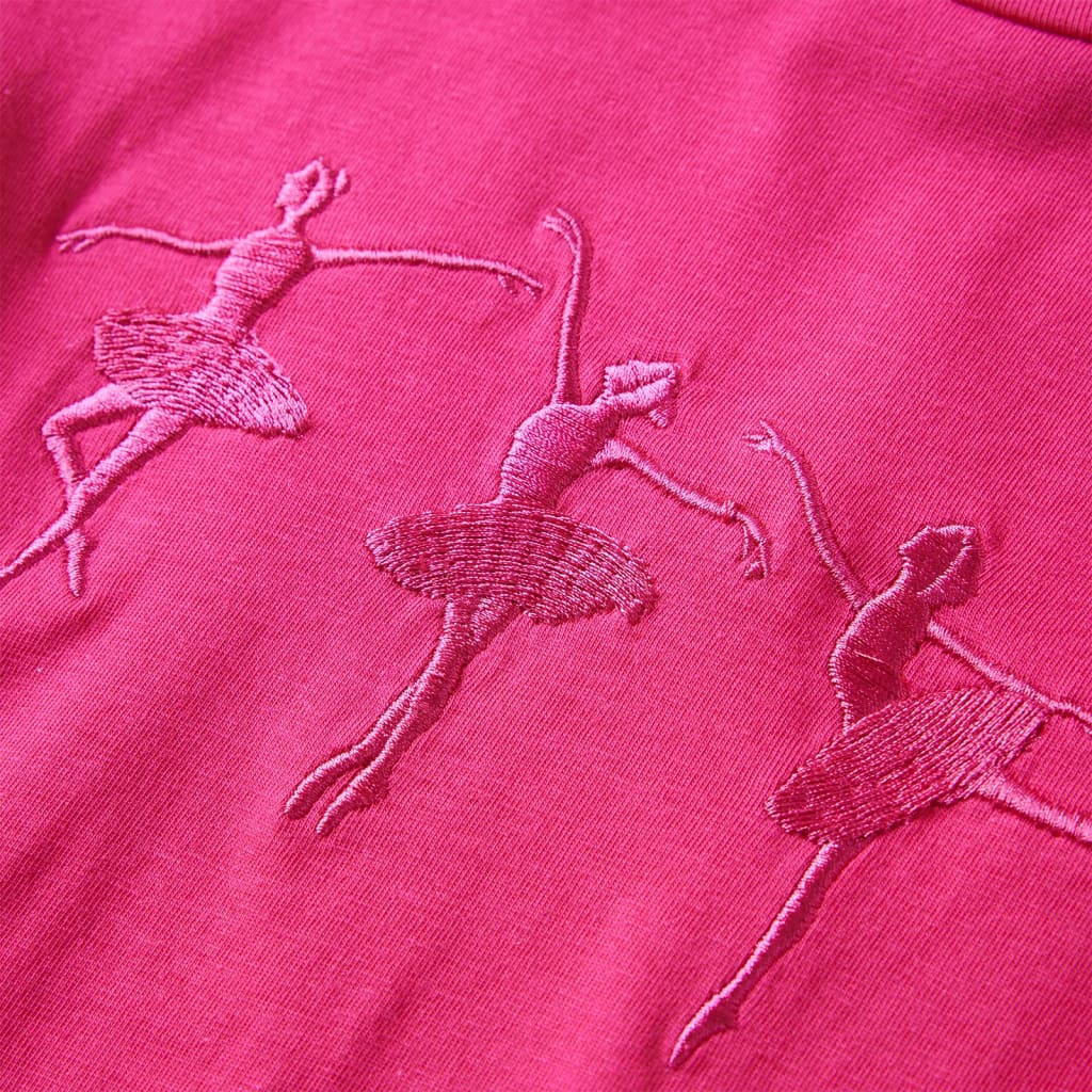 Kids' T-shirt with Long Sleeves Bright Pink 140