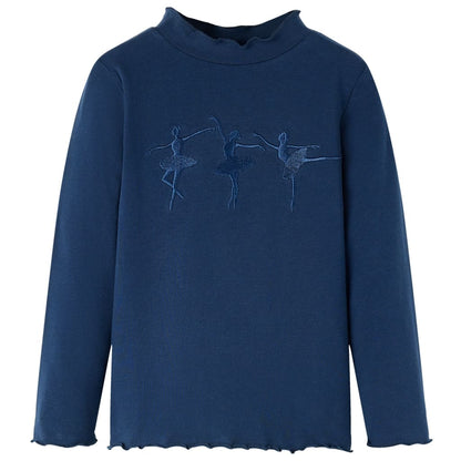 Kids' T-shirt with Long Sleeves Navy Blue 104