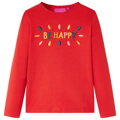 Kids' T-shirt with Long Sleeves Red 92