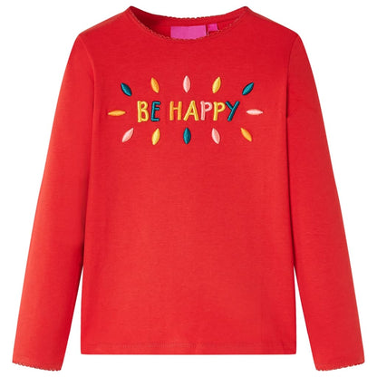 Kids' T-shirt with Long Sleeves Red 104