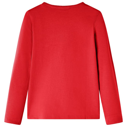 Kids' T-shirt with Long Sleeves Red 104