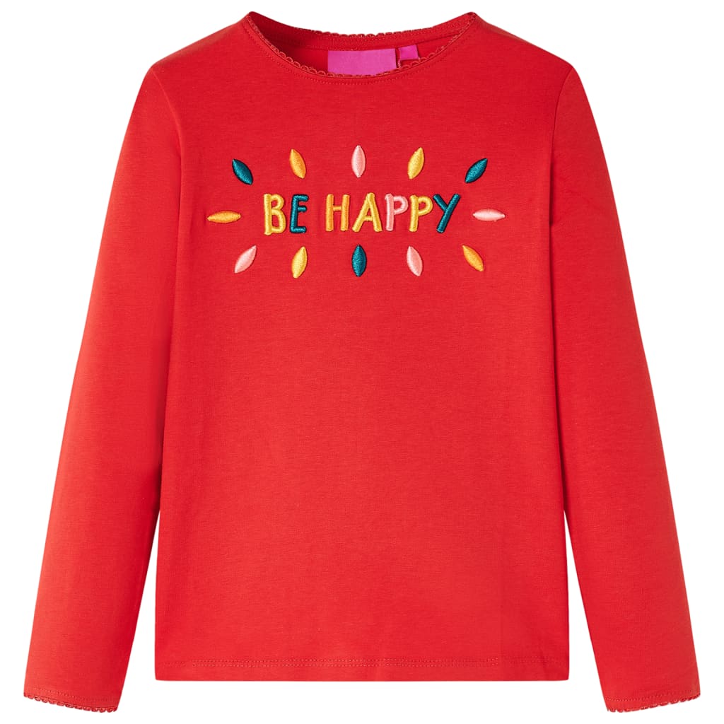 Kids' T-shirt with Long Sleeves Red 140