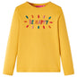 Kids' T-shirt with Long Sleeves Dark Ochre 128