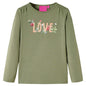 Kids' T-shirt with Long Sleeves Khaki 92