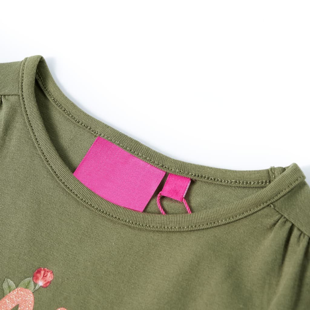 Kids' T-shirt with Long Sleeves Khaki 92