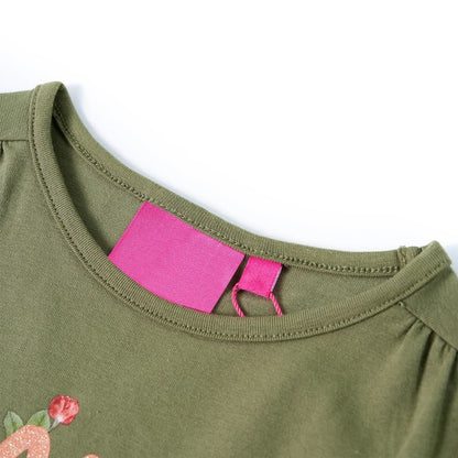 Kids' T-shirt with Long Sleeves Khaki 116