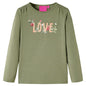 Kids' T-shirt with Long Sleeves Khaki 128