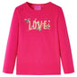 Kids' T-shirt with Long Sleeves Bright Pink 92