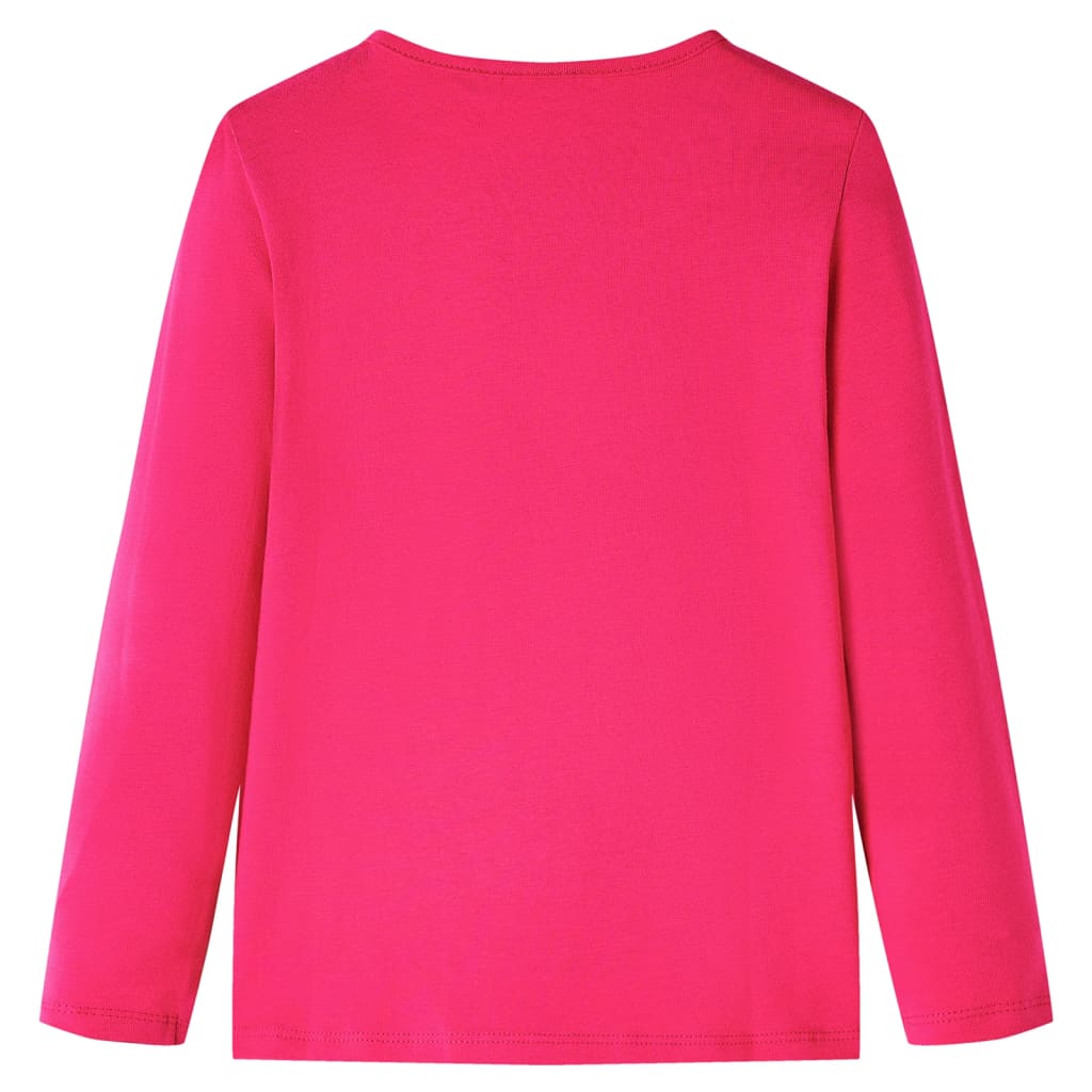 Kids' T-shirt with Long Sleeves Bright Pink 104