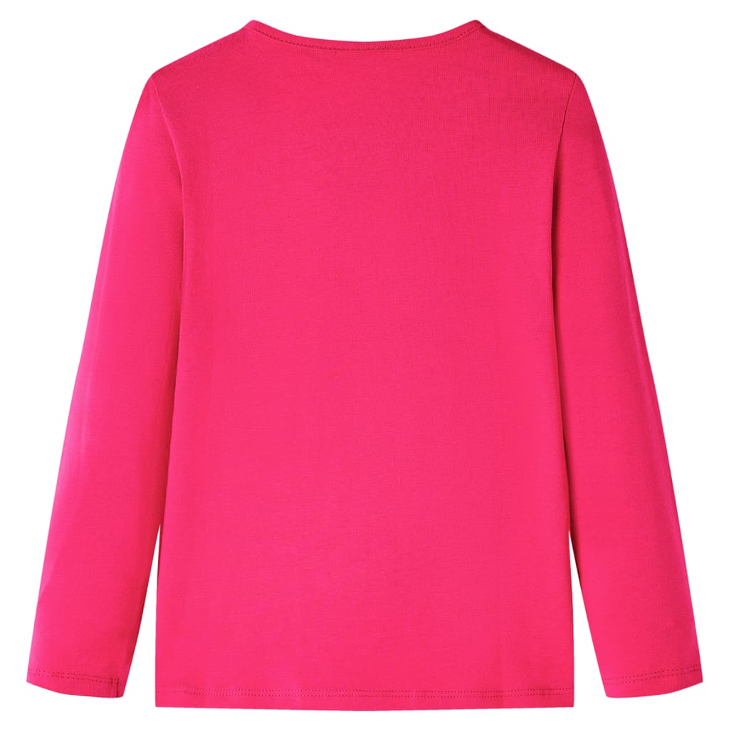 Kids' T-shirt with Long Sleeves Bright Pink 116