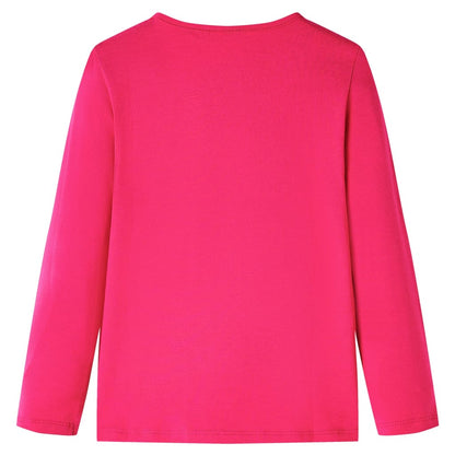 Kids' T-shirt with Long Sleeves Bright Pink 140