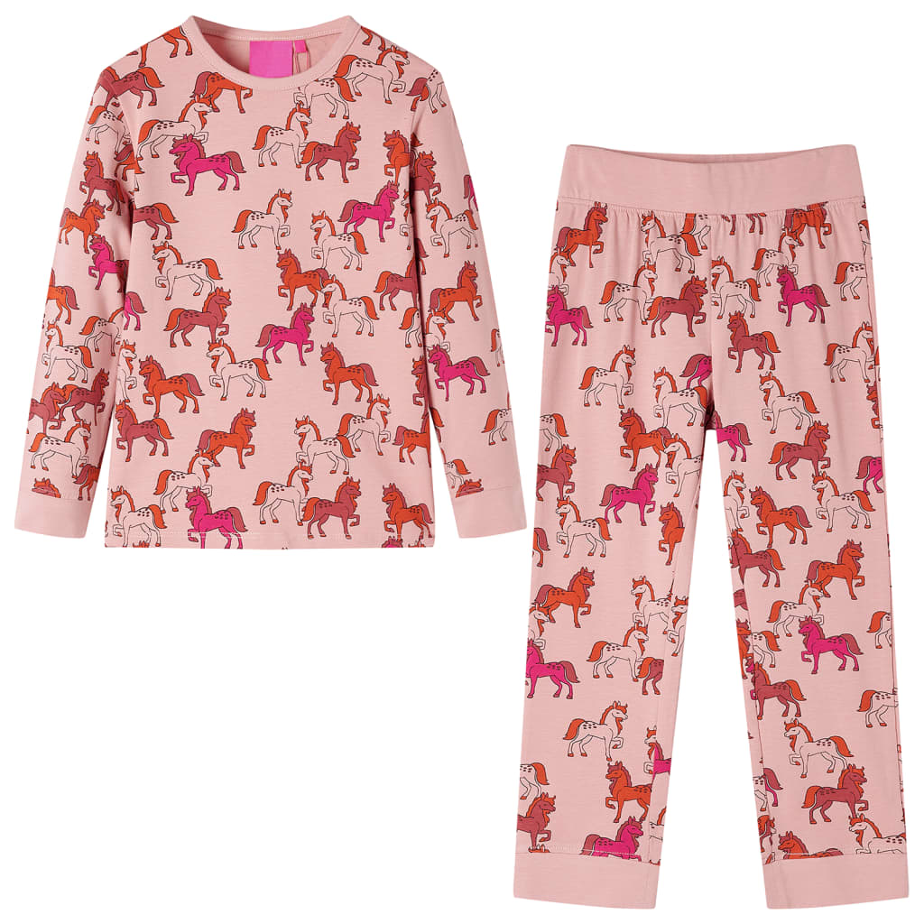 Kids' Pyjamas with Long Sleeves Light Pink 128