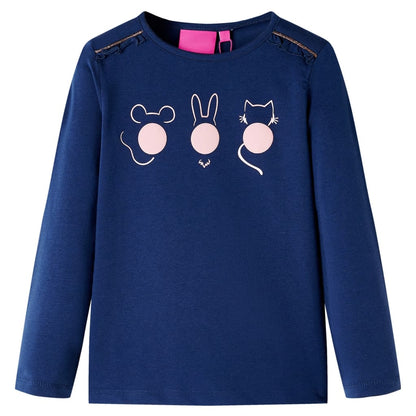 Kids' T-shirt with Long Sleeves Navy 104