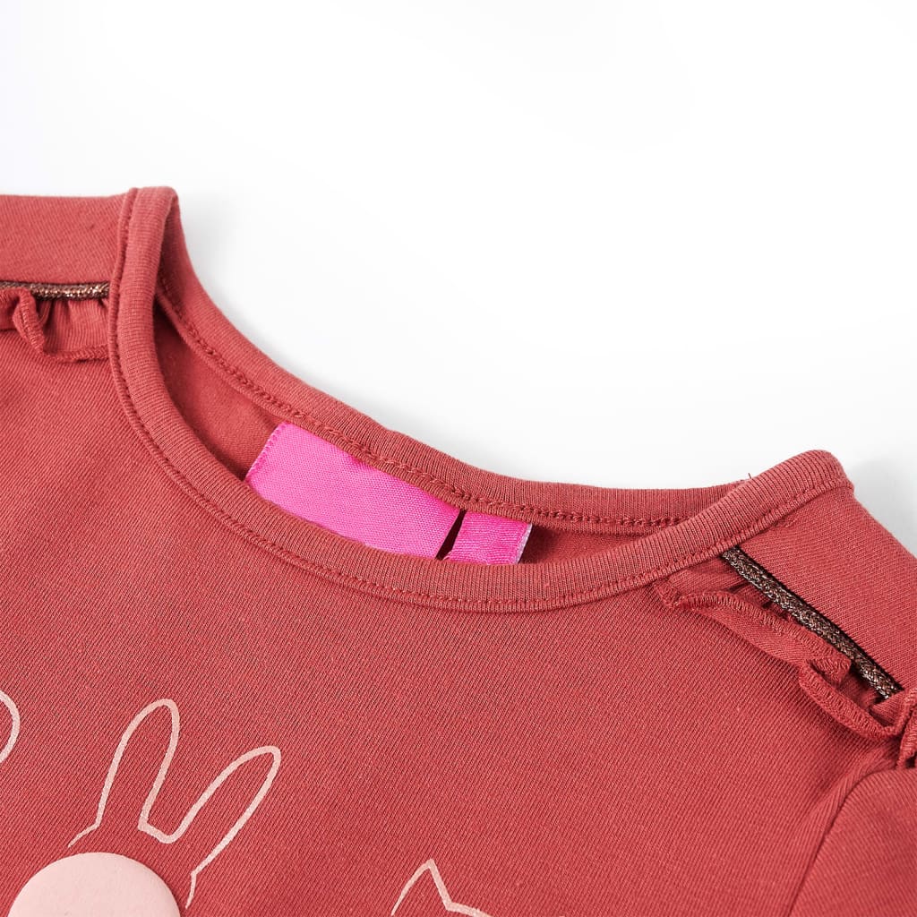 Kids' T-shirt with Long Sleeves Burnt Pink 92