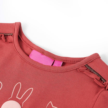 Kids' T-shirt with Long Sleeves Burnt Pink 92