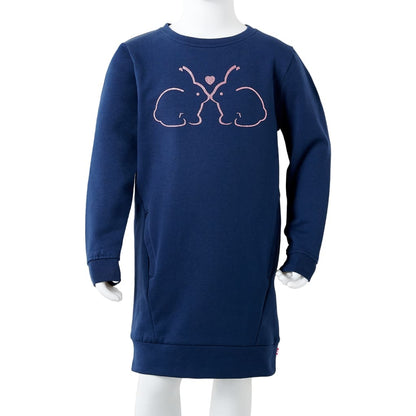 Kids' Sweatshirt Dress Navy 92