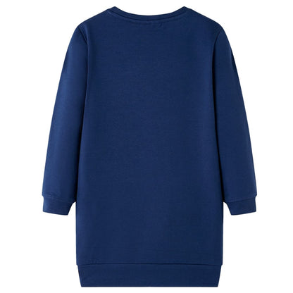 Kids' Sweatshirt Dress Navy 116