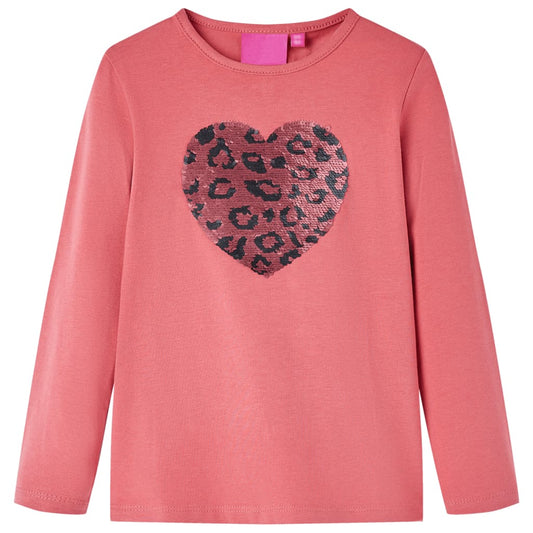 Kids' T-shirt with Long Sleeves Old Pink 104