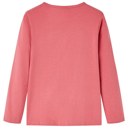 Kids' T-shirt with Long Sleeves Old Pink 116