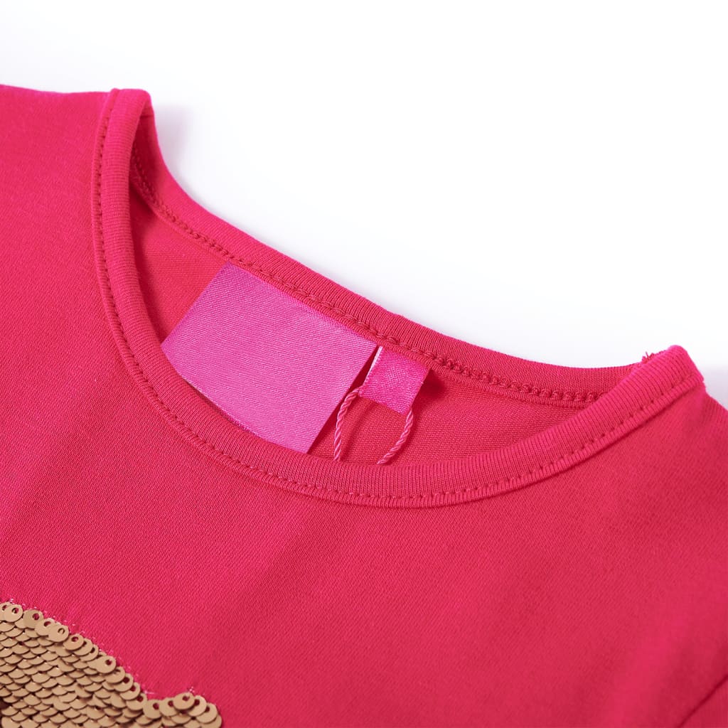 Kids' T-shirt with Long Sleeves Bright Pink 104