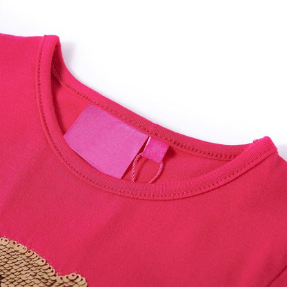 Kids' T-shirt with Long Sleeves Bright Pink 128