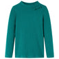 Kids' T-shirt with Long Sleeves Rib-knit Dark Green 104