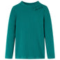 Kids' T-shirt with Long Sleeves Rib-knit Dark Green 116