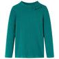 Kids' T-shirt with Long Sleeves Rib-knit Dark Green 128