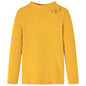 Kids' T-shirt with Long Sleeves Rib-knit Dark Ochre 104