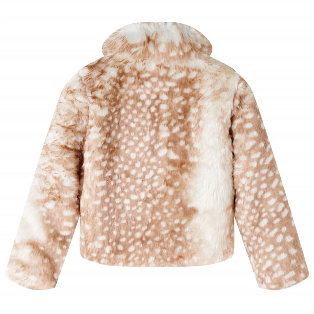 Kids' Coat Faux Fur Cognac 92