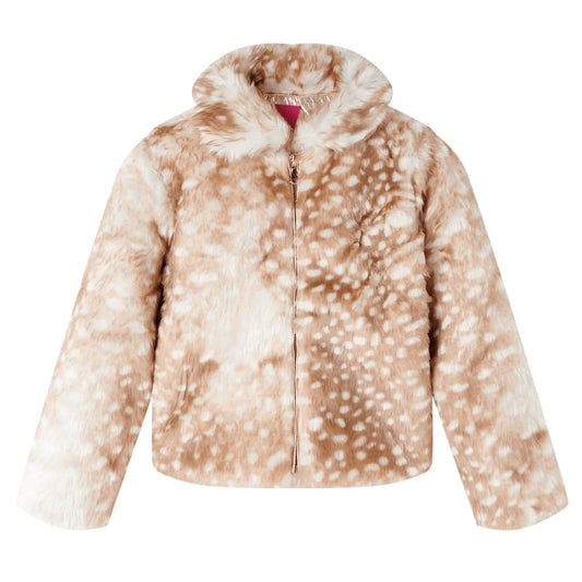 Kids' Coat Faux Fur Cognac 104