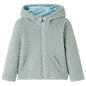 Kids' Hooded Jacket Teddy Faux Fur Mint Green 92