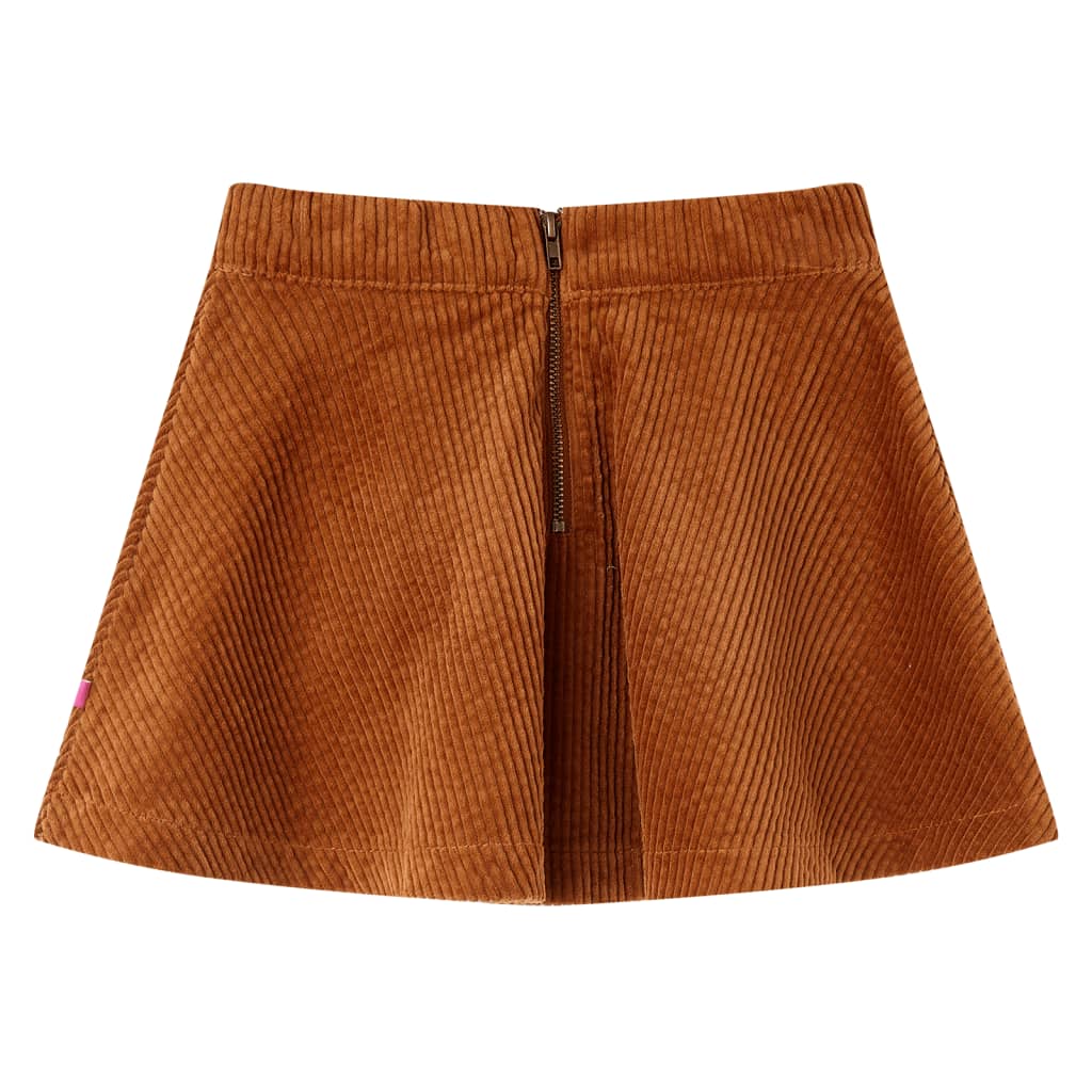 Kids' Skirt with Pockets Corduroy Cognac 92