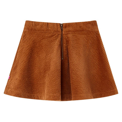 Kids' Skirt with Pockets Corduroy Cognac 92