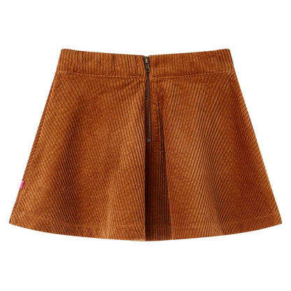 Kids' Skirt with Pockets Corduroy Cognac 104