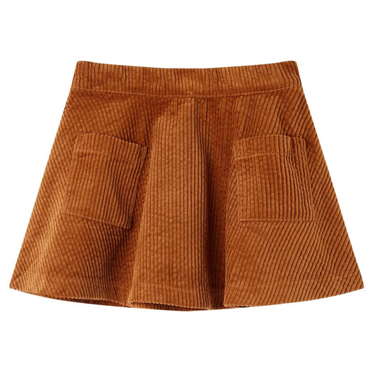 Kids' Skirt with Pockets Corduroy Cognac 116