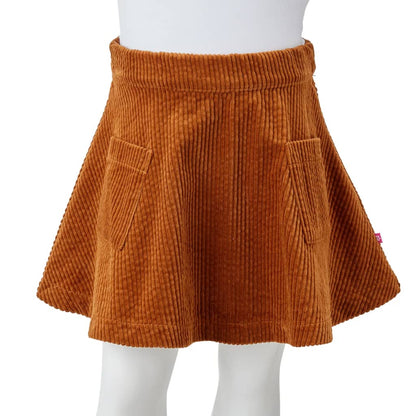 Kids' Skirt with Pockets Corduroy Cognac 116