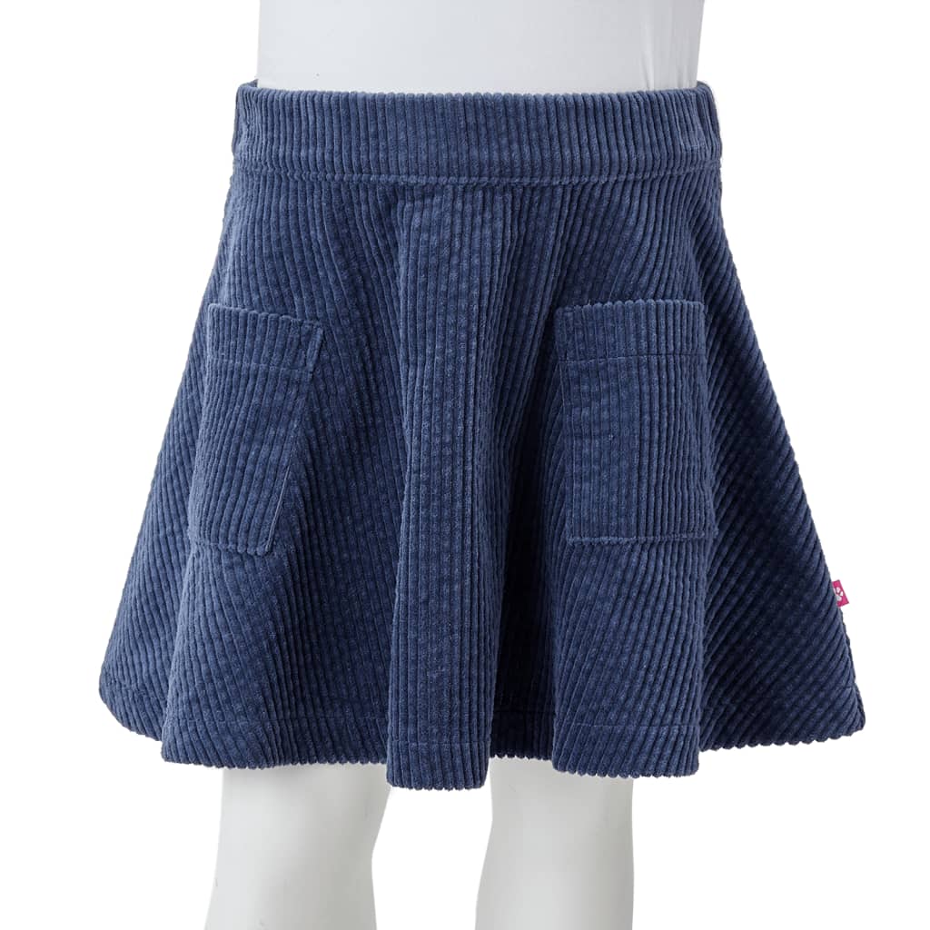 Kids' Skirt with Pockets Corduroy Navy 92