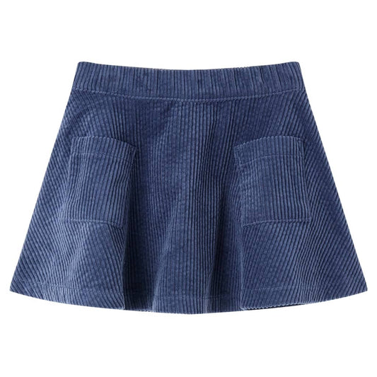 Kids' Skirt with Pockets Corduroy Navy 128